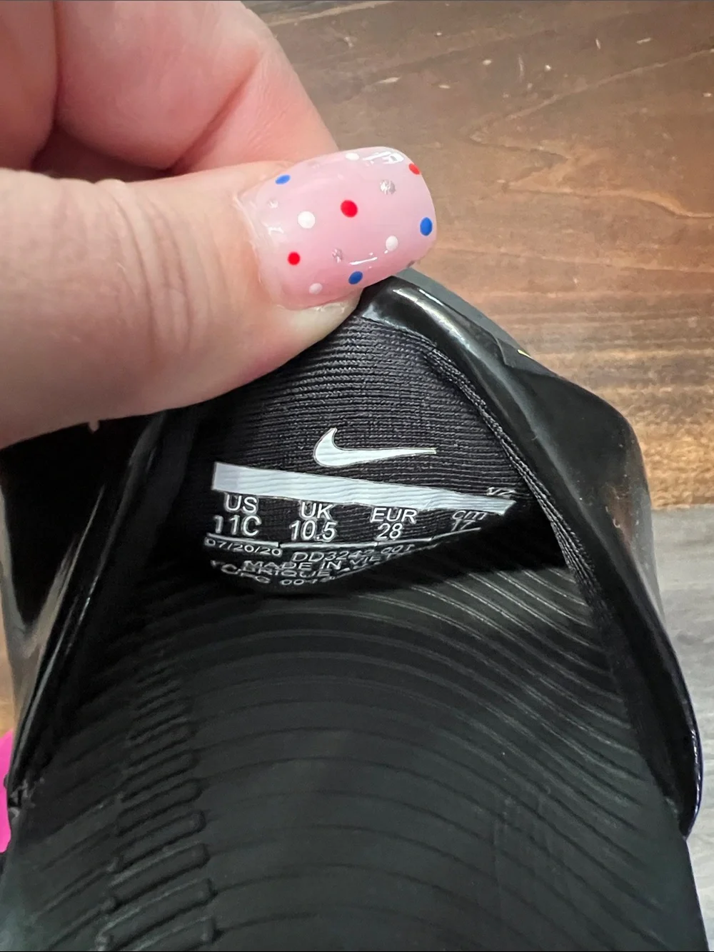 Nike Black Slides with Neon Lime Logo